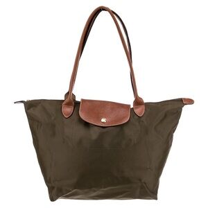 Longchamp Olive Green Tote Bag